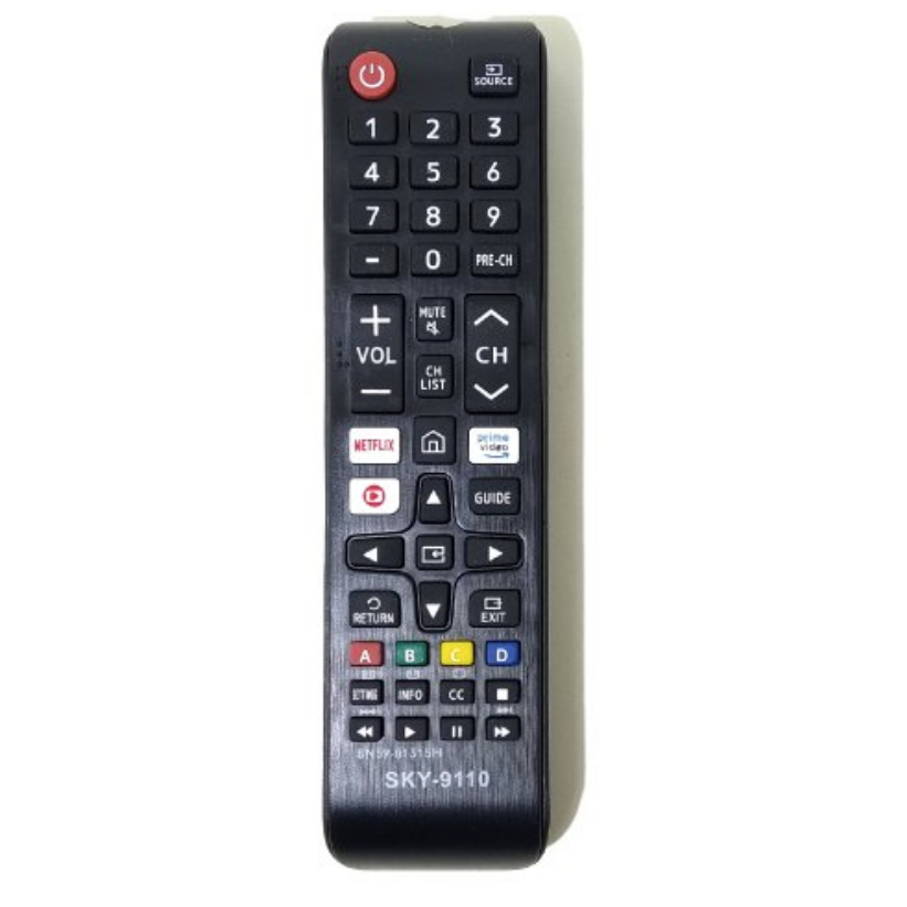 Controle Remoto compativel tv Samsung led lcd 4k com teclas netflix globoplay e Primevideo