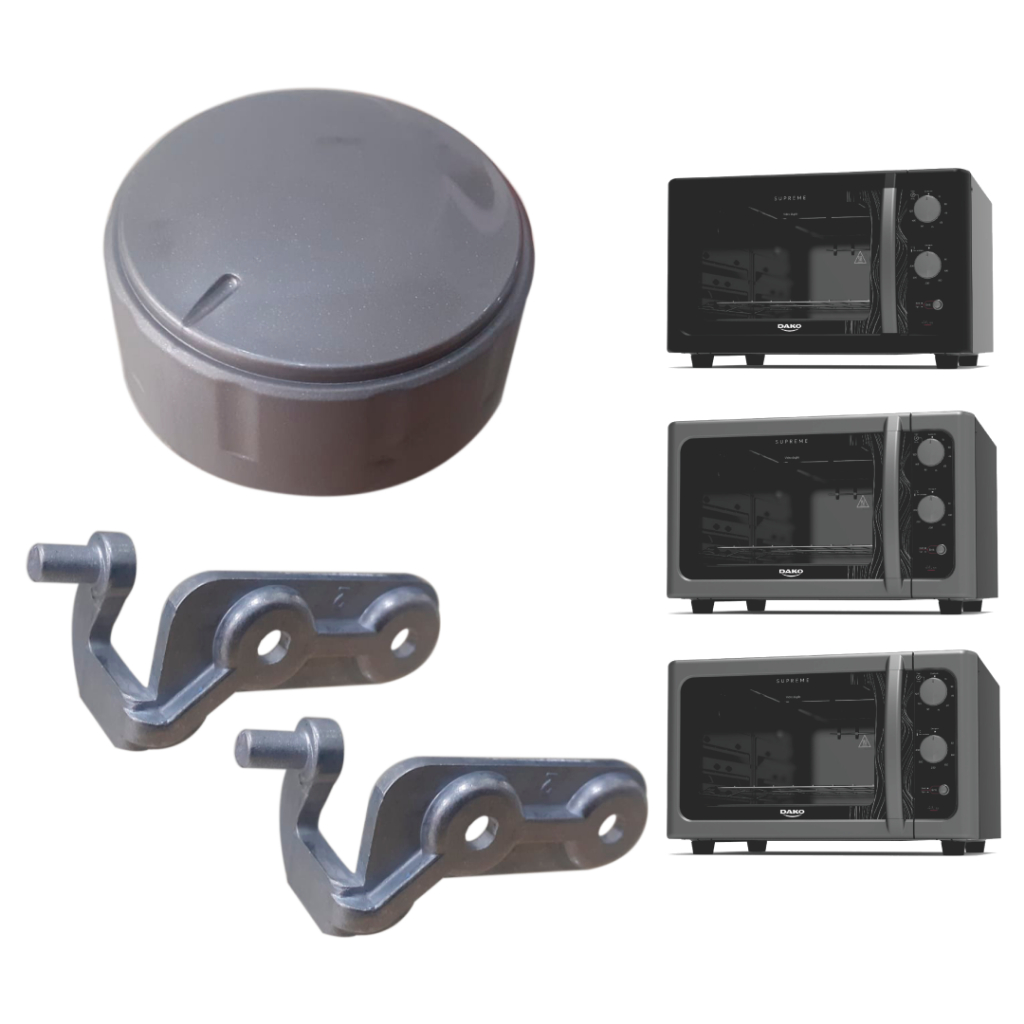 Kit Botão Timer + Par Dobradiças Forno Elétrico Dako Supreme ORIGINAIS