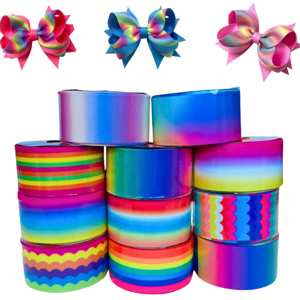 Kit fitas gorgorão 38mm Degrade p/Laço 10mt/Promo!!! em Oferta na Shopee