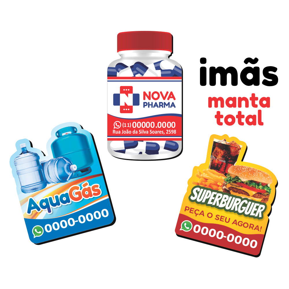 1000 Imãs de Geladeira Corte Especial Personalizado