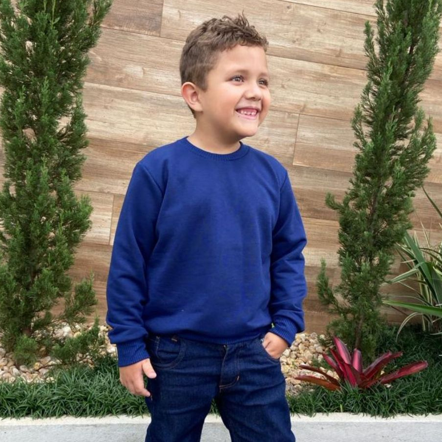 Blusa Manga Longa Moletom Moletinho Infantil Menino Segunda Pele