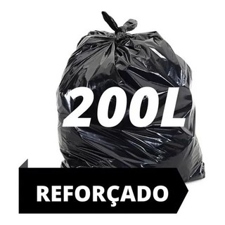 Saco de lixo Preto 200 Litros pacote com 100 ou 50 Unidades a sua escolha - REFORÇADO direto da Fabrica