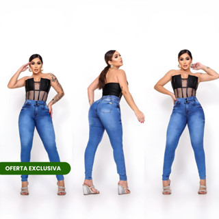 Jeans Feminino Premium: Conforto, Estilo e Flexibilidade em Cintura Alta!