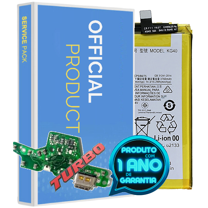 Kit Battria + Placa Conector de Carga Compatível Com Moto G8 Play Xt2015 + 1 Ano Garantia!