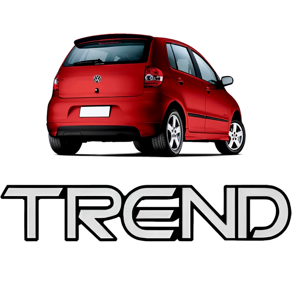 Emblema VW TREND Fox Gol 2007 2008 2009 2010 2011 2012 2013 2014 2015 2016 2017 2018 2019 A 2022