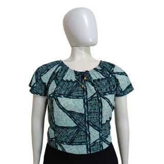 Blusa Feminina Ciganinha Plus Size Ombro a Ombro Estampada Liganet 46/48 50/52 Mod 601-1