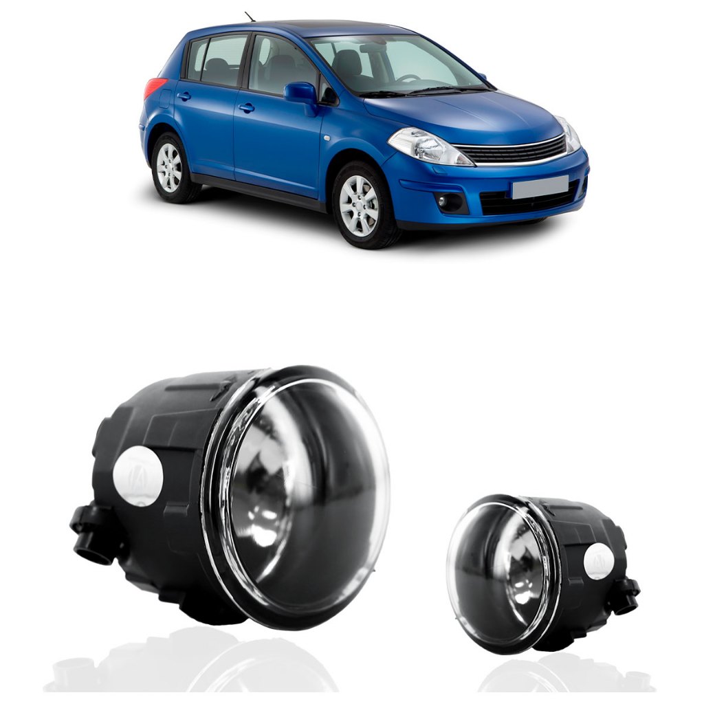 Farol Milha Auxiliar Tiida 2007 2008 2009 2010 2011 2012 2013 Lente Lisa Vidro em Oferta na Shopee