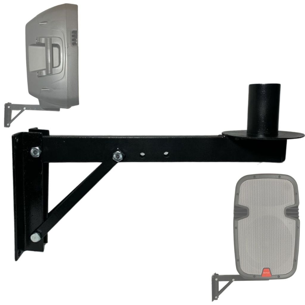 Suporte Para Caixa De Som Regulável suporta até 40kg reforçado para caixas de 08 10 12 15, 30CM DE LARGURA