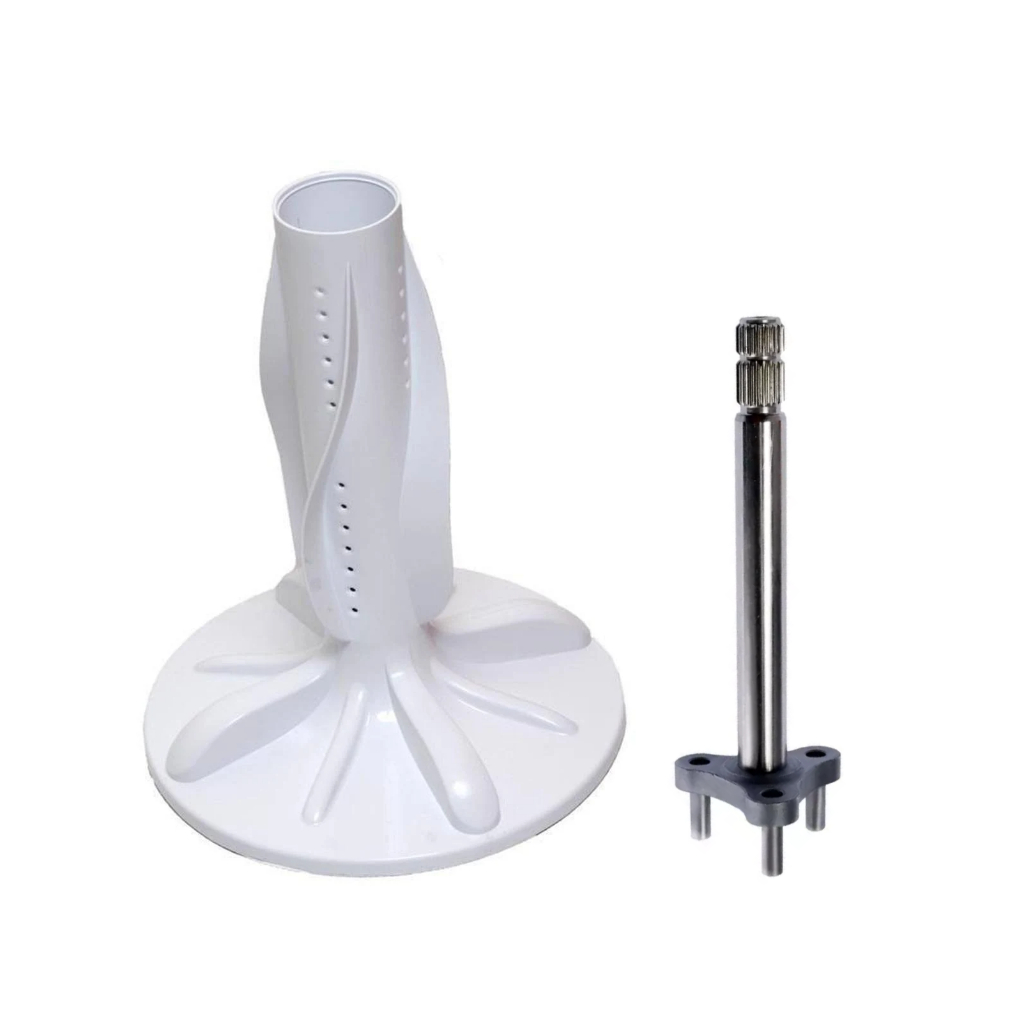 KIT AGITADOR 8 BLADES E EIXO MINI DO AGITADOR BRASTEMP E CONSUL BWG12 BWJ09 CWE09 CWE11