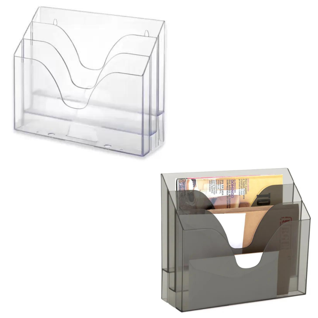 Organizador De Papéis Triplo Office Suporte Para Monitor e Notbook