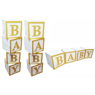 KIT 4 CUBOS PERSONALIZADO COM NOME 30X30 / Decoração Chá de Bebê e Revelação Festa inauguração em Oferta na Shopee