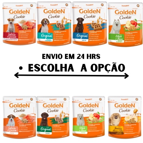 Biscoito Cookie Golden 350g Vários Sabores - Petisco para Cães