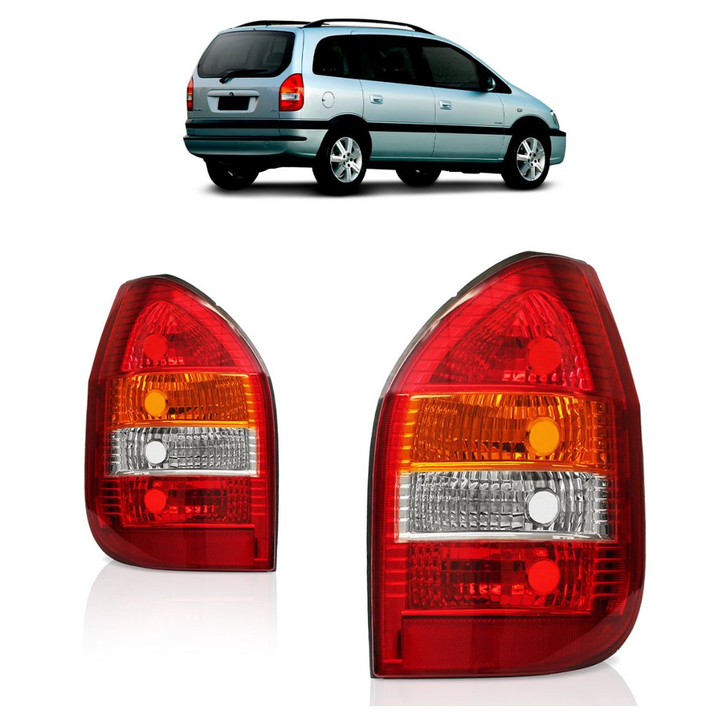 Lanterna Traseira Zafira 2001 2002 2003 2004 2005 2006 2007 2008 2009 2010 2011 2012 Tricolor Lente Lisa Acrilico - Spare Parts and Accessories for Vehicles