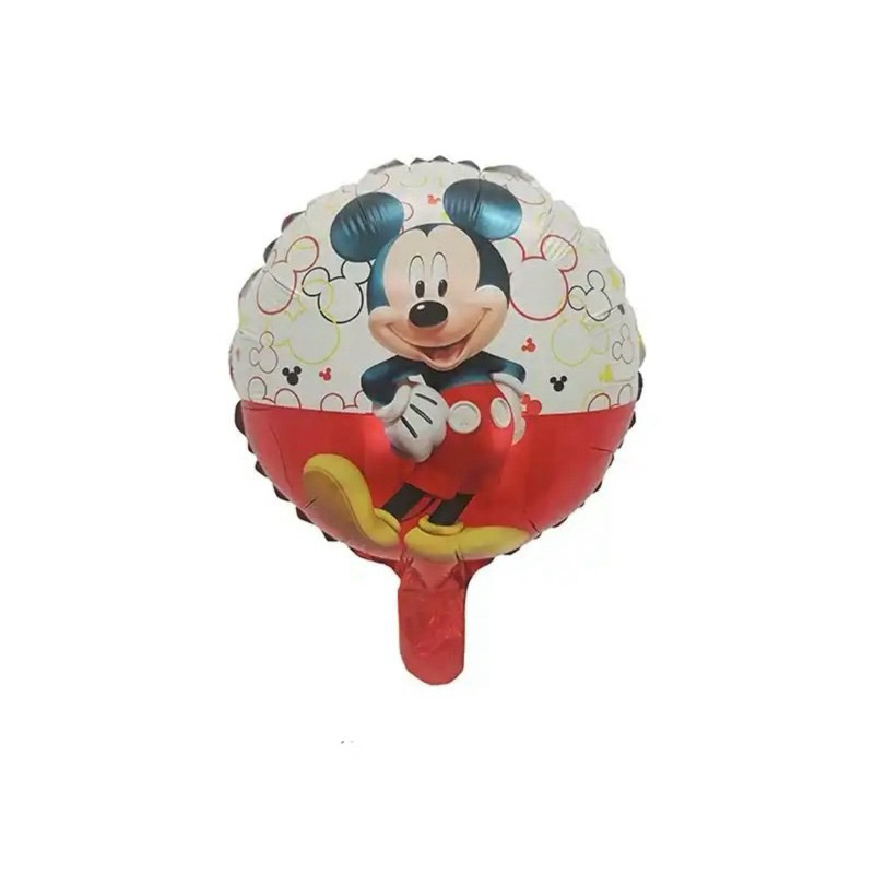 kit C/15 Balões Metalizado Minnie Mouse/Mickey Mouse Centro De Mesa 25Cm