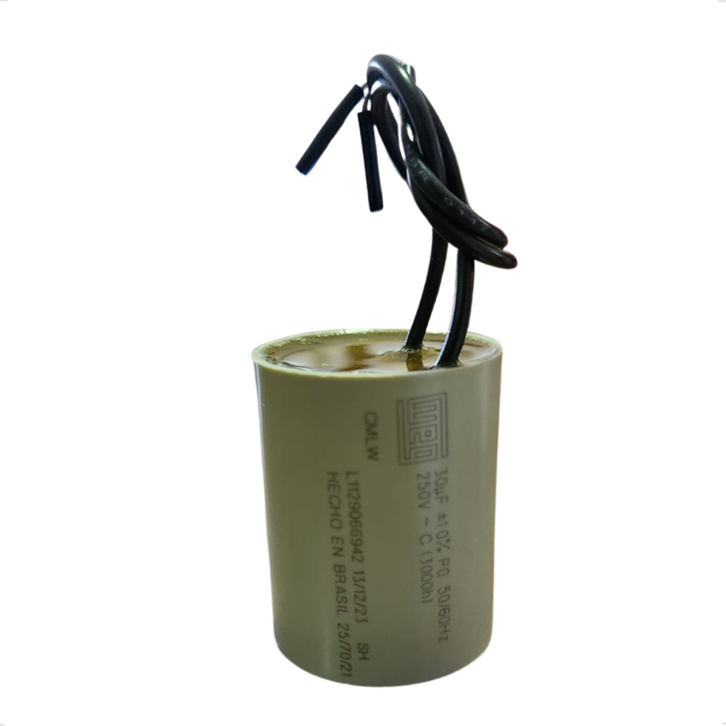 Capacitor 30uf 250vac Para Portão Eletrônico Weg Peccinin PPA Garen RCG Rossi AGL Omega com Fio