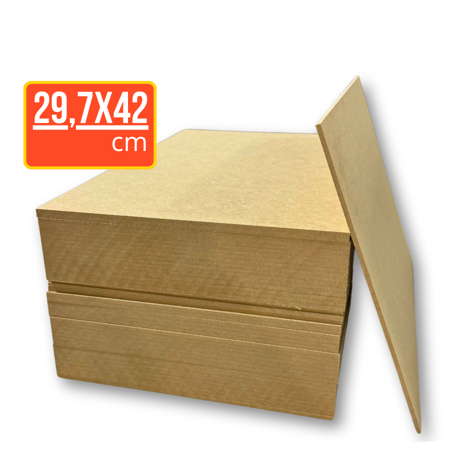 Chapa MDF 29,7x42cm A3 Placa 3mm – LOTE 10, 20, 50 Unidades – Artesanato, Sublimação, Quadro, Decoração em Oferta na Shopee