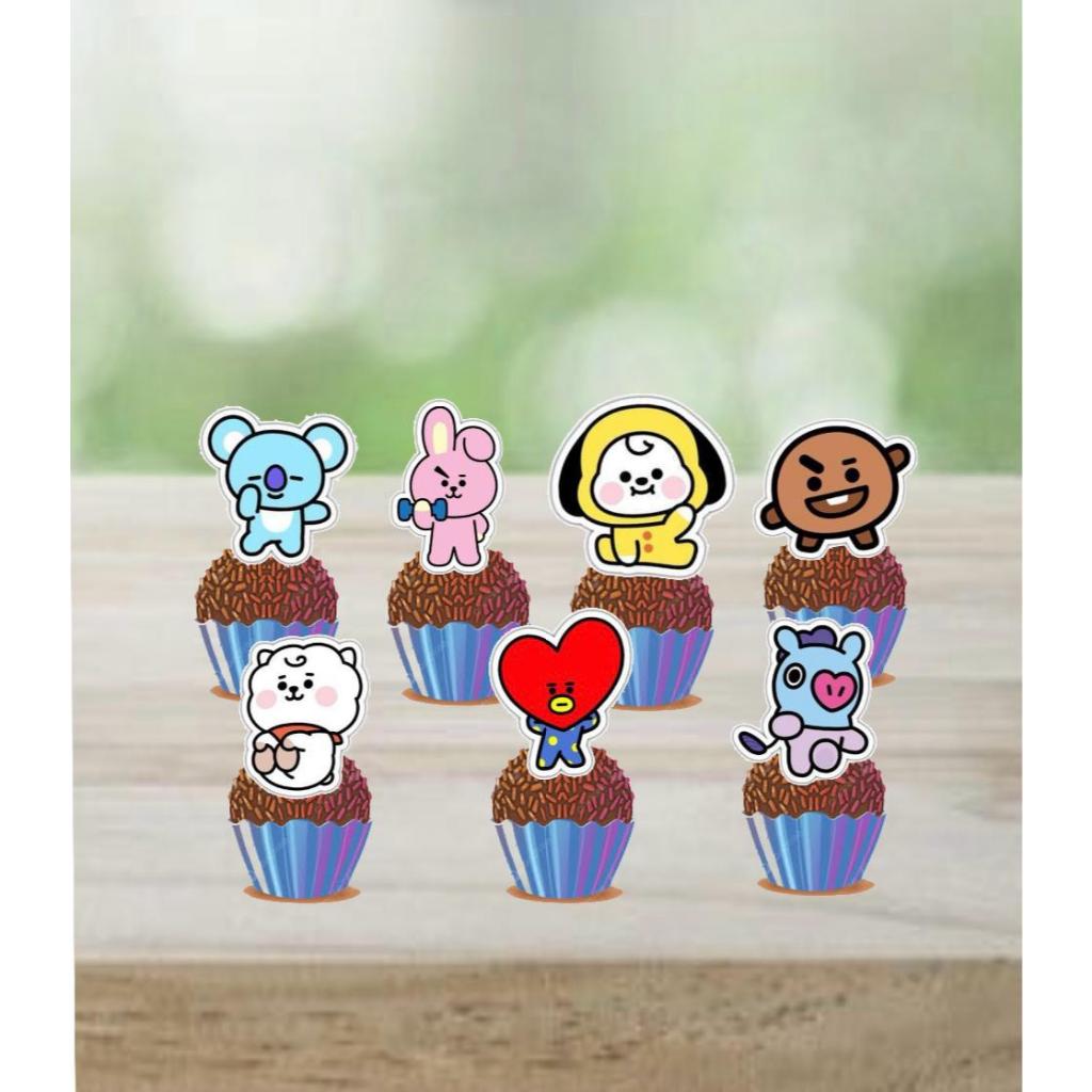 Topper para doce Com palitinho (MONTAMOS EM QUALQUER TEMA) em Oferta na Shopee