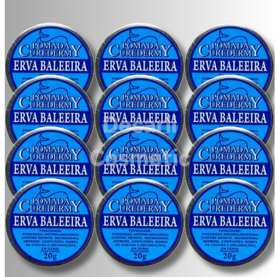 12 UN Pomada Erva-Baleeira Curadermy 20g em Oferta na Shopee