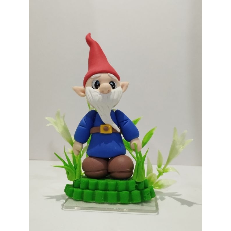 duende em biscuit gnomo personalizado aplique decoração kit 10 unidades