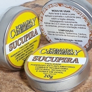 3 UN Pomada Sucupira CUREDERMY 20g em Oferta na Shopee