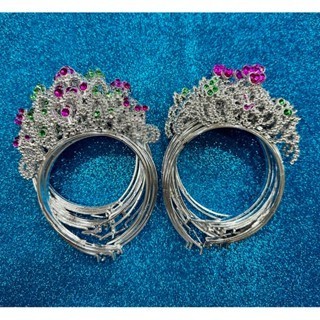 kit com 12 tiaras princesa plástica festa princesa sortido