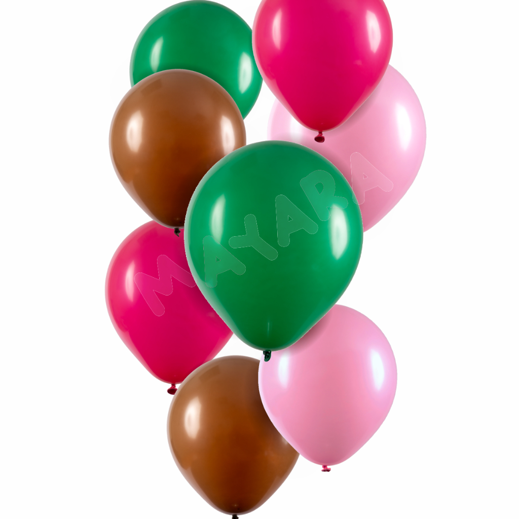 100 unidades Balões - 8 Polegadas Bexigas Verde Marrom Pink e Rosa em Oferta na Shopee