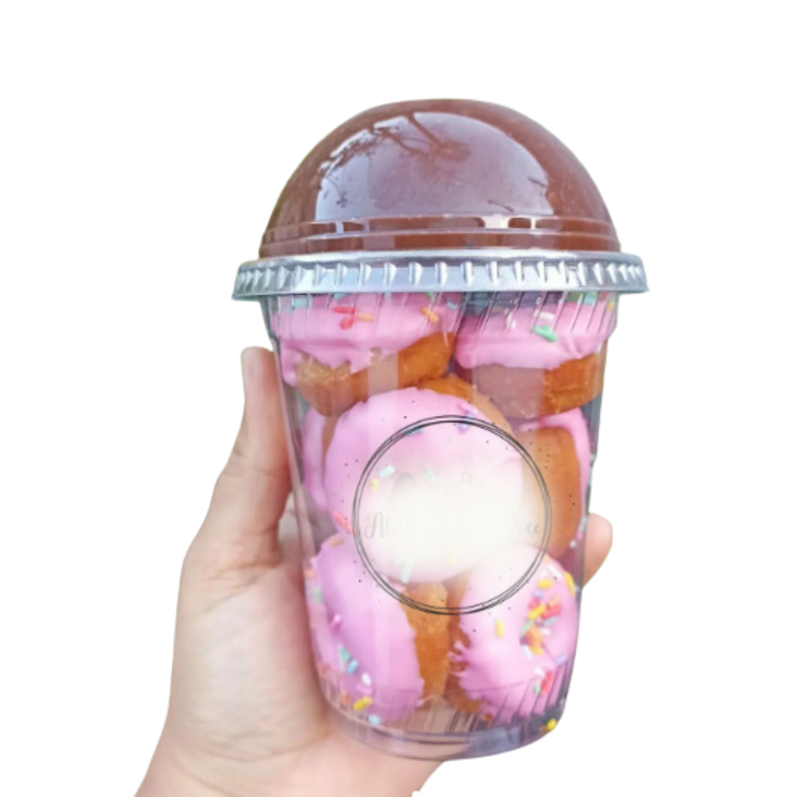50 Copo Bolha 360 ml PET - Açaí, copo da felicidade, copos bolha, tampa bolha, bolo no pote