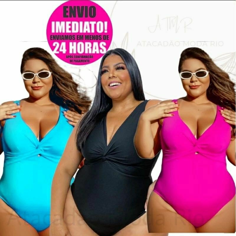 Body Maiô Plus size Extra grande moda feminina  Blogueirinha 44 46 48 50 52 54 56 58 60 62 em Oferta na Shopee
