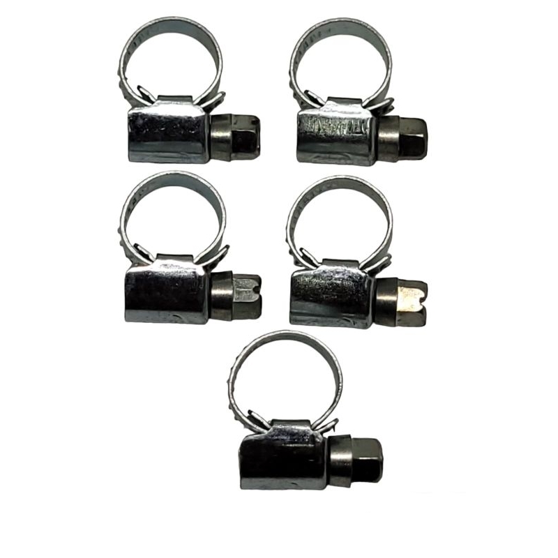 Abraçadeiras Metal Fita 9mm para Mangueiras 19x27 - 05 unidades