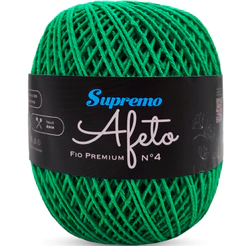 Fio Linha Afeto Premium nº4 Supremo 340m Tex 590 85% Algodão Crochê Tricô Tapetes Mantas