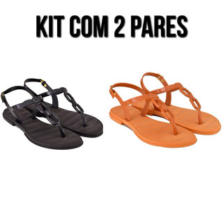 KIT COM 2 PARES SANDALIA CORRENTE