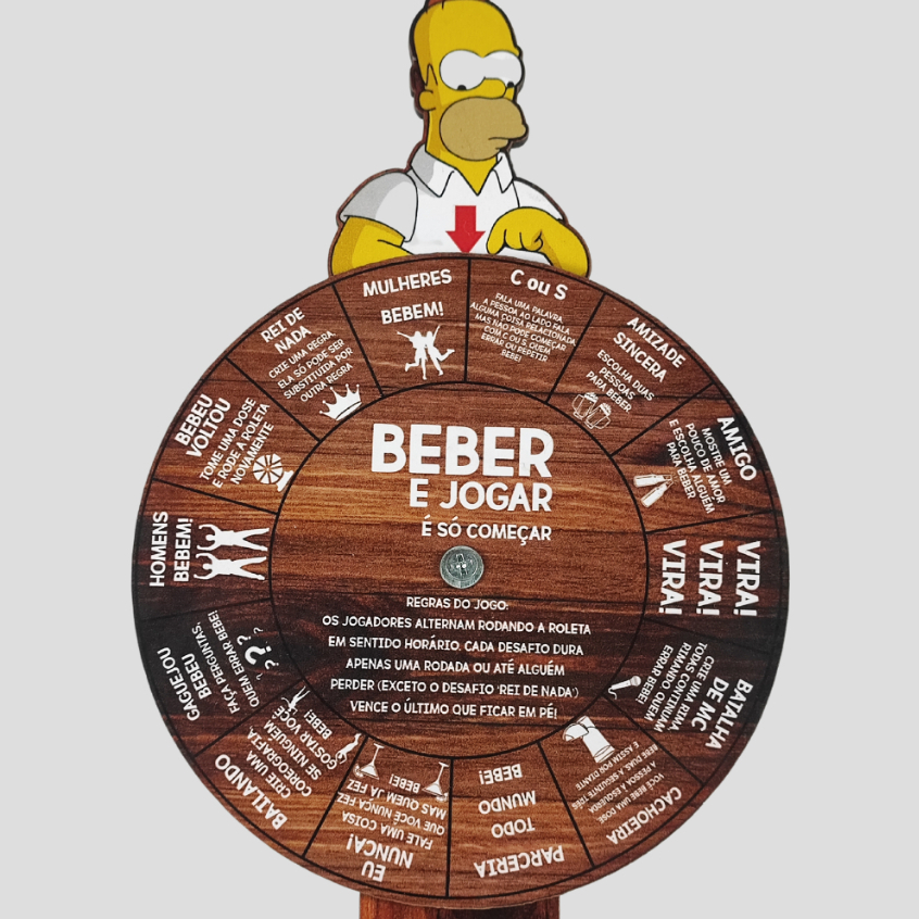 Roleta Doses Jogo Drink Castigos Bebidas Cantinho do Churrasco