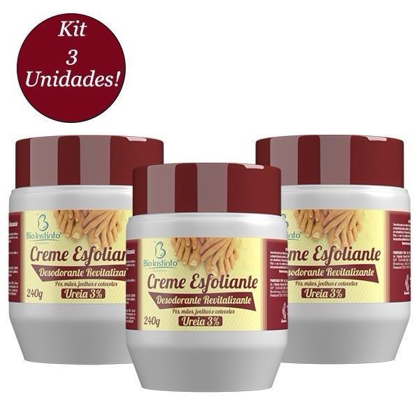 Kit 3 Unidades Creme Esfoliante Desodorante Bio Instinto 240g — imagem 2 de 2