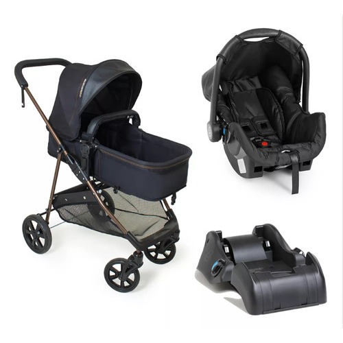 kIT Carrinho De Bebê Napoli + Bebê Conforto E Base para Carro Galzerano Oferta