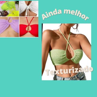 croped de amarração 7 em 1 top varias formas de usar