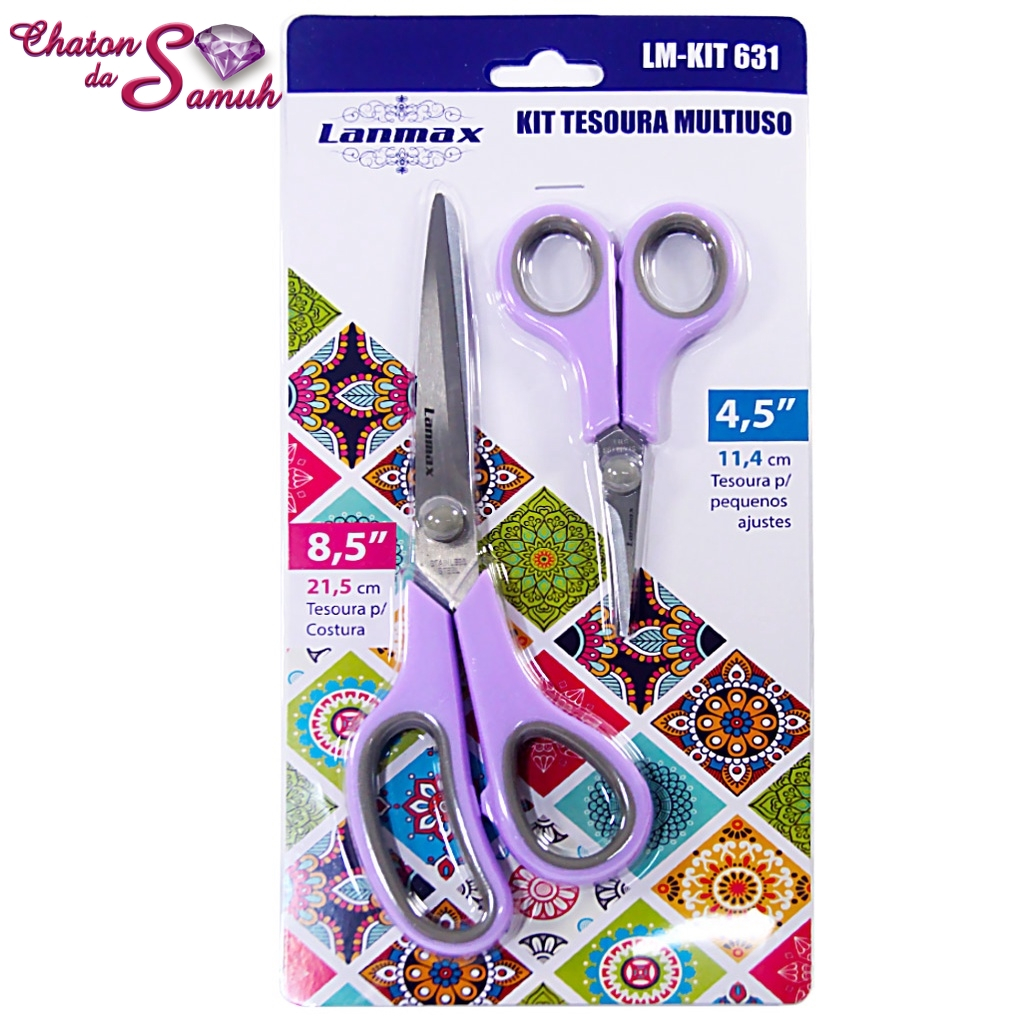 Kit 2 Tesouras Multiuso Lanmax em Oferta na Shopee