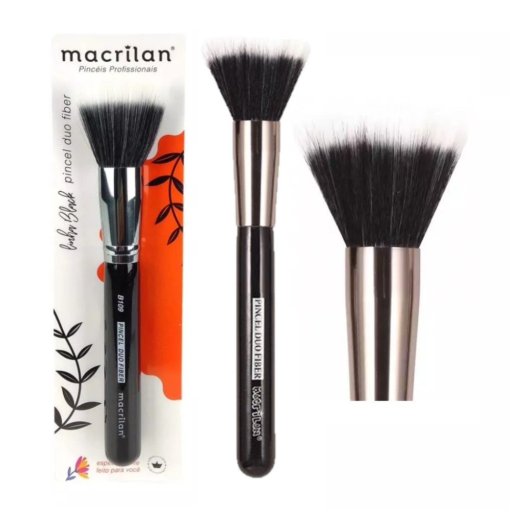 Pincel Profissional Macrilan Duo Fiber B109 em Oferta na Shopee