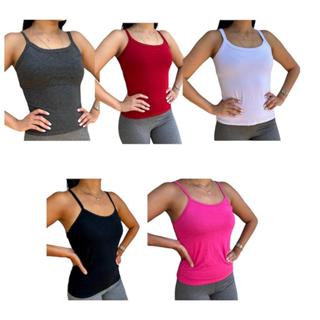 Kit 5 Regatas Feminina blusinha de alcinha regata promoção