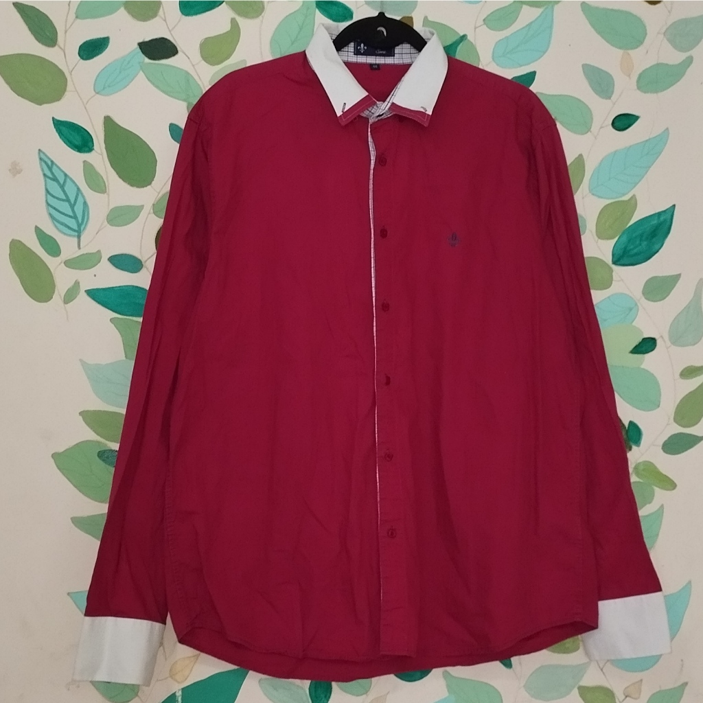 Camisa 44 - Dudalina (vinho - algodão - social)