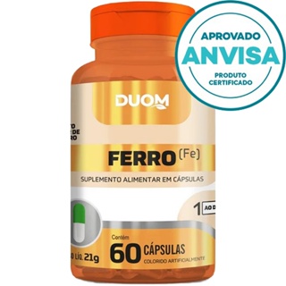Ferro Quelato - 60 Cápsulas 350mg - Duom em Oferta na Shopee