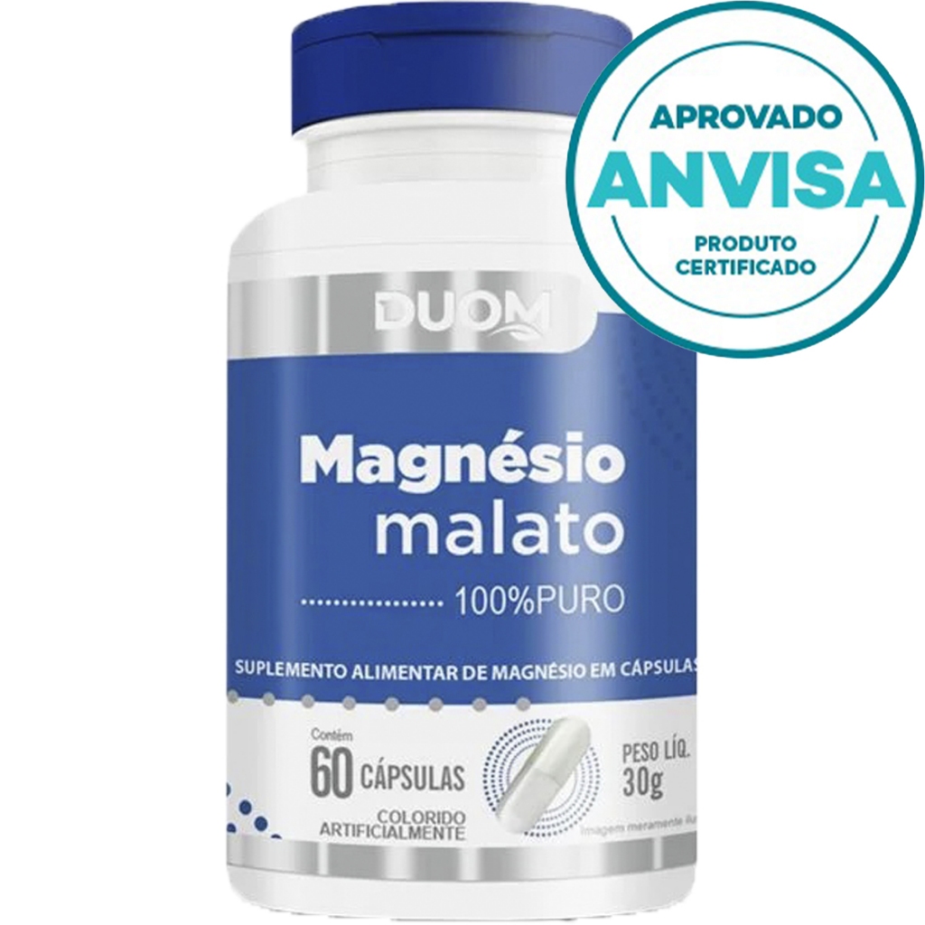 Magnésio Dimalato ( Malato ) - 60 Cápsulas 500mg - Duom