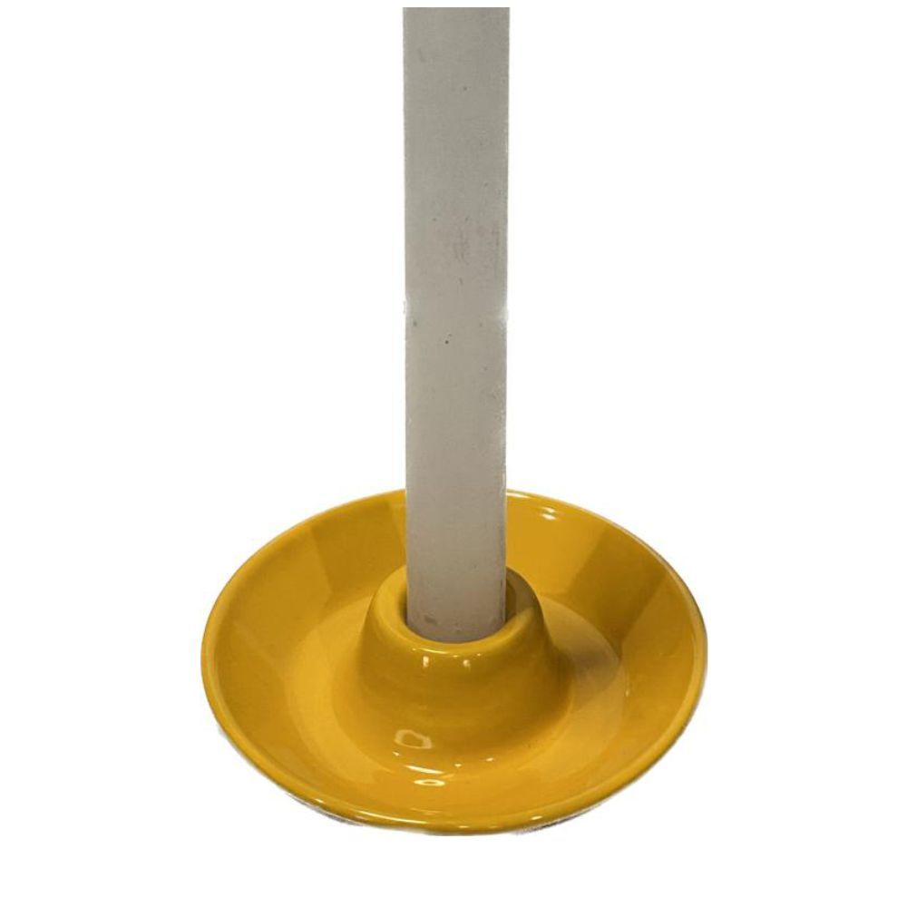 Porta Vela Palito Castiçal de alumínio para 1 Vela Palito - Amarelo