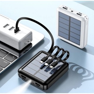Power bank mini carregador solar portátil com lanterna 10000mAh