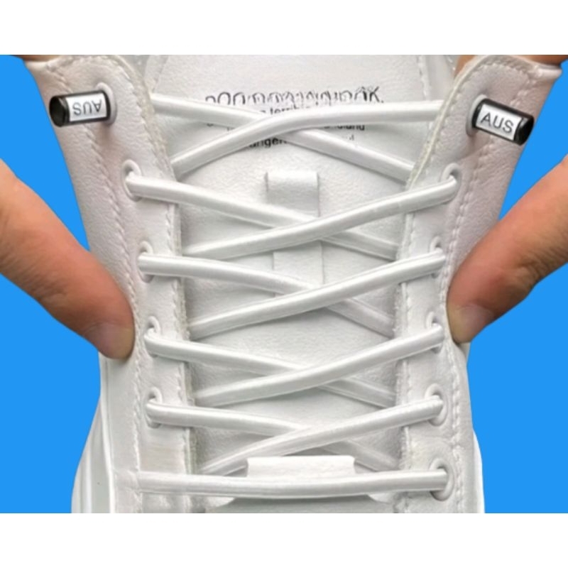 Cadarço elástico redondo com ponteira não precisa amarrar