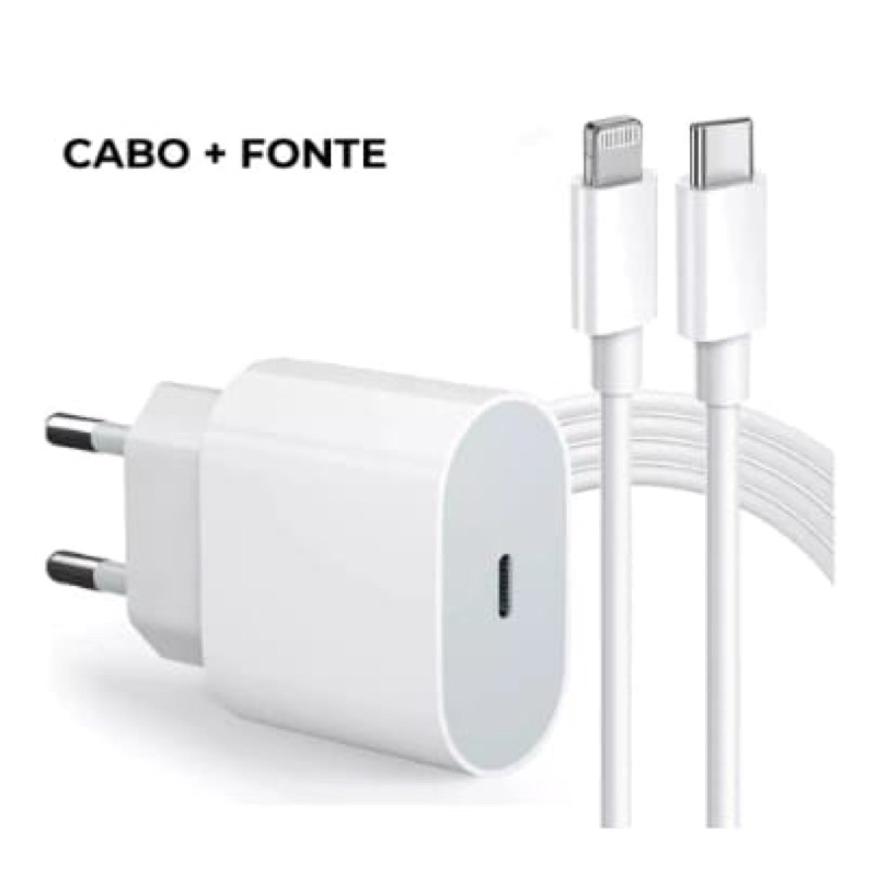 Carregador iPhone Original Turbo 20w iphone 8 9 11 12 13 14 promax X  Xs Xr