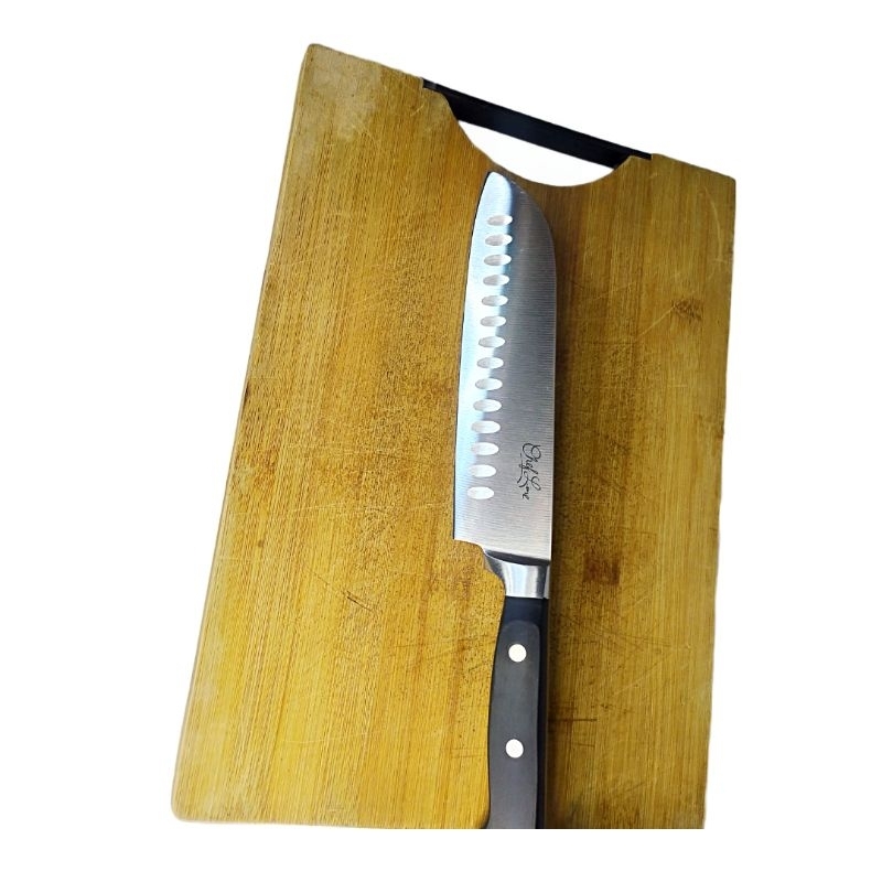 Faca Inox do Chef Modelo Santoku 8 Polegadas-Cabo ABS Chef Line-Original faca de cozinha