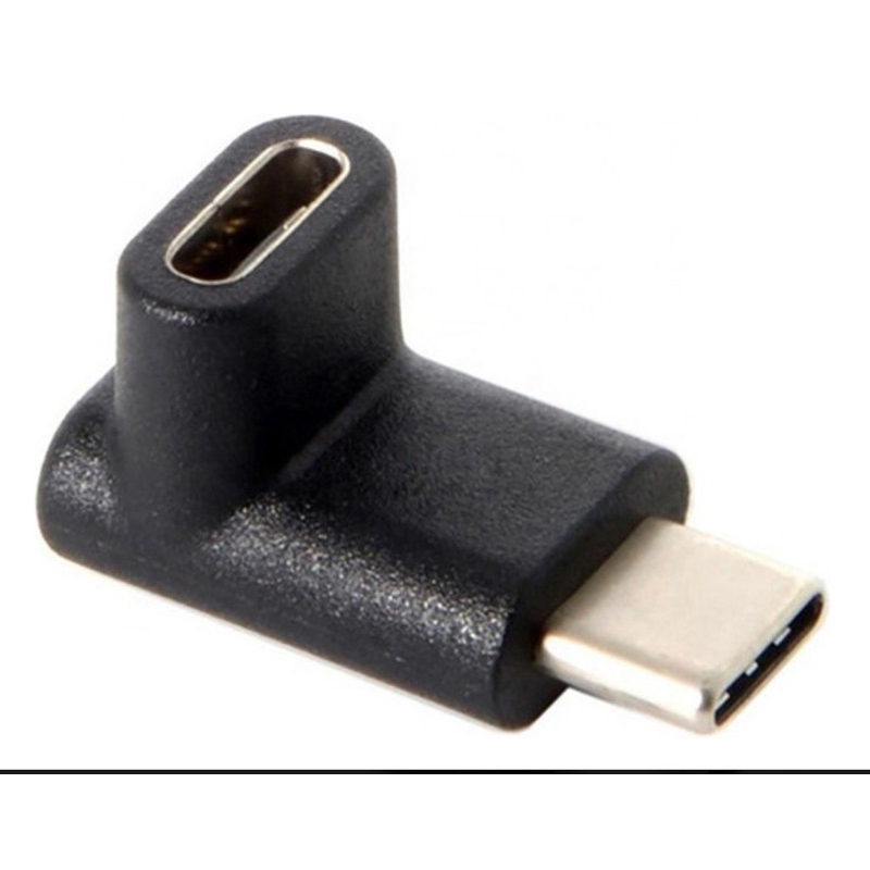 Adaptador Type c Macho para Femea Com 90Graus