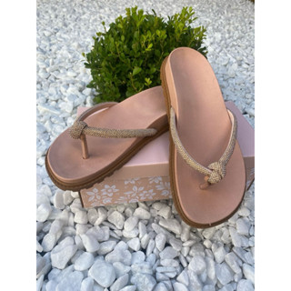 Sandália Feminina Papete Strass Brilho Alta Elegante Conforto Lançamento em Oferta na Shopee
