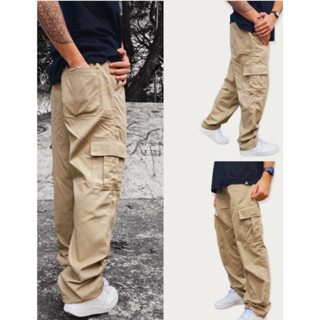 Calça Cargo de Sarja Skatista Unissex 5 Bolsos