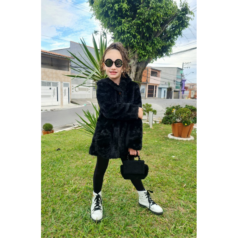 CASACO DE MENINA INFANTIL PELUCIADA E FORRADA em Oferta na Shopee